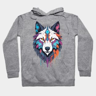 Abstract Fantasy Wolf Hoodie